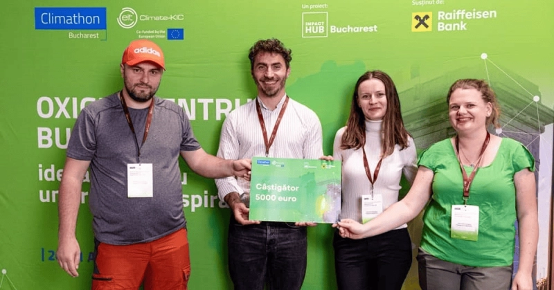 Clădiri pasive care curăță aerul și educație pentru sustenabilitate, premiate la Climathon 2024 București