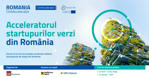 [Înscrieri înschise] Aplică la ClimAccelerator 2023 - cel mai complex accelerator din România pentru startupuri verzi!